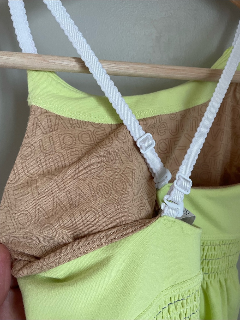 Ivivva Athletica By Lululemon Smocked Active Tank Top Size 8 Yellow Dance Kids - Picture 6 of 7